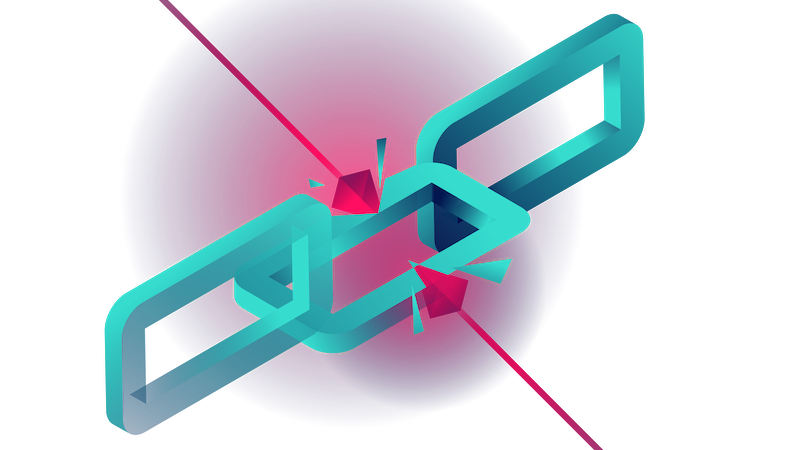 Grafik zum Thema Cyberangriff auf die Lieferkette